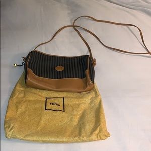*VINTAGE* Fendi Canvas/Leather Cross Body Bag